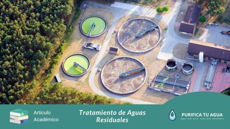 imagen aerea de una planta de Tratamiento de aguas residuales